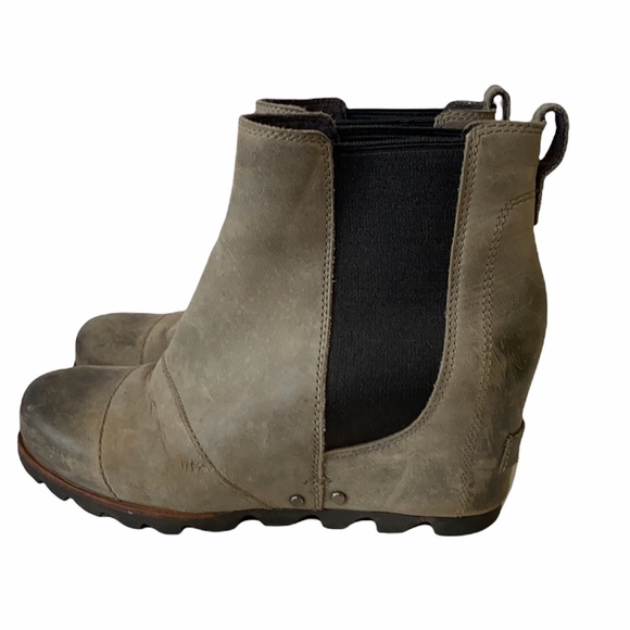 Sorel Lea Wedge Boot NL 2074 Green 6.5 Ankle - Picture 5 of 6